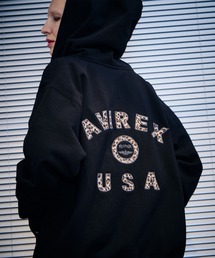 ◯ 人気！！ AVIREX アヴィレックス 長袖 ジップアップ パーカー サイズM オシャレ ブランドロゴデザイン 裏タグ 上野商会記載あり AVIREX アヴィレックス アビレックス 長袖 パーカー ジップ