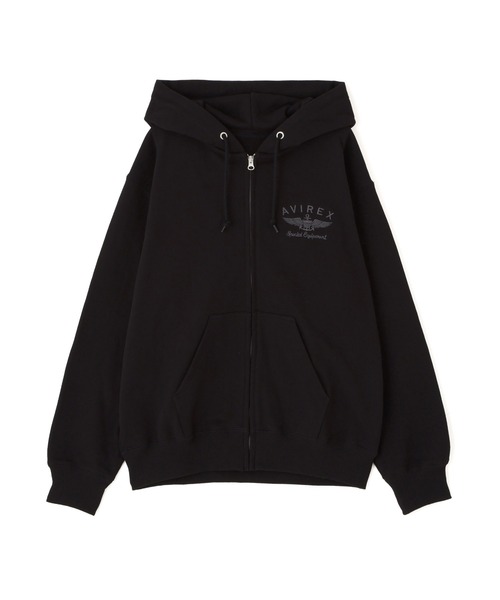 AVIREX（アヴィレックス）の「《取扱店限定アイテム》LEOPARD VARSITY LOGO PARKA（パーカー・レディース・オートミール/ブラック・S/M）」の16枚目の写真