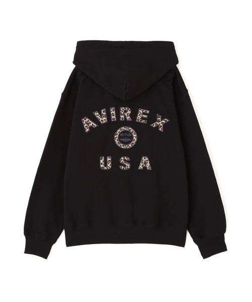 取扱店限定アイテム》LEOPARD VARSITY LOGO PARKA（パーカー）｜AVIREX