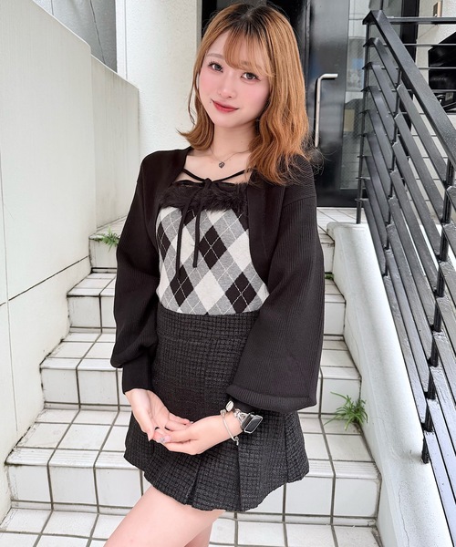 NOMAE(ノーマエ)の「ボレロセットファーアーガイルトップス(ニット/セーター・レディース・ブルー系その他/アイボリー系/グレー系その他・FREE)」の17枚目の写真
