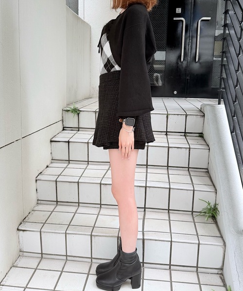 NOMAE(ノーマエ)の「ボレロセットファーアーガイルトップス(ニット/セーター・レディース・ブルー系その他/アイボリー系/グレー系その他・FREE)」の6枚目の写真
