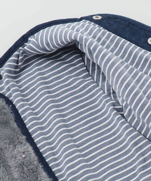 BeBe（ベベ）の「ボア裏ボーダーノーカラーコート(90~100cm)（その他ベビーウェア・キッズ・オフホワイト/グレー・90cm/100cm）」の19枚目の写真