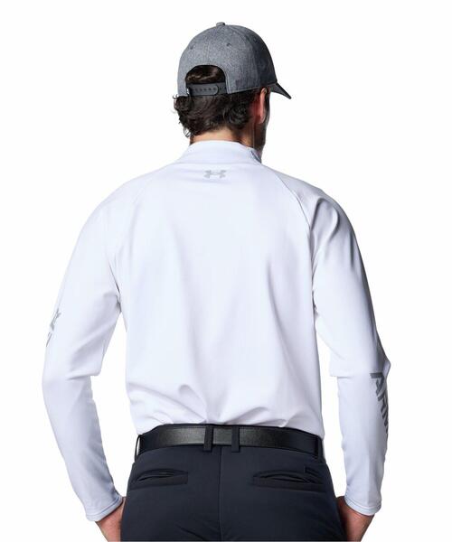 UNDER ARMOUR(アンダーアーマー)の「UAドライブ コールドウェザー プロ ロングスリーブ モックネック シャツ(ゴルフ/メンズ)(ポロシャツ・メンズ・ホワイト・XL/M/L)」の2枚目の写真