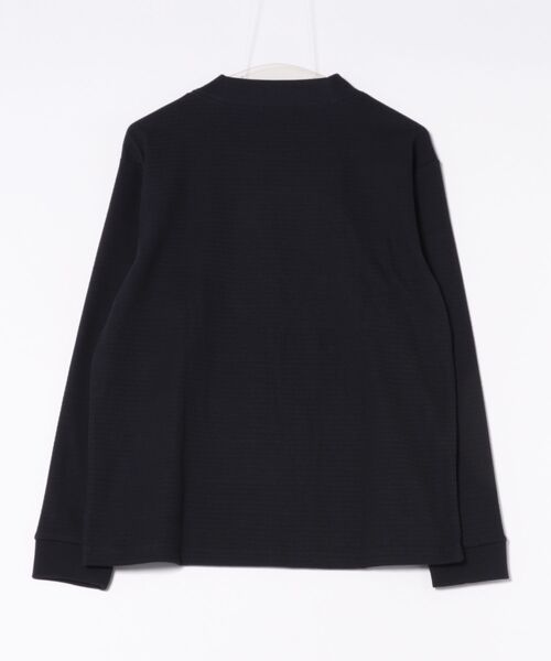 m.f.editorial（エムエフエディトリアル）の「【ロンT インナー】m.f.エディトリアル メンズ ウェーブジャガード モックネック長袖Tシャツ（Tシャツ/カットソー・メンズ・ボルドー/ネイビー・MEDIUM/LARGE/X-LARGE）」の3枚目の写真
