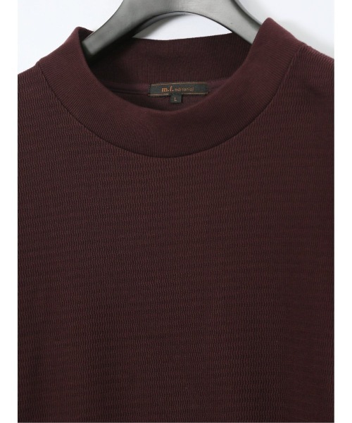 m.f.editorial（エムエフエディトリアル）の「【ロンT インナー】m.f.エディトリアル メンズ ウェーブジャガード モックネック長袖Tシャツ（Tシャツ/カットソー・メンズ・ボルドー/ネイビー・MEDIUM/LARGE/X-LARGE）」の17枚目の写真