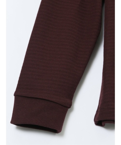 m.f.editorial（エムエフエディトリアル）の「【ロンT インナー】m.f.エディトリアル メンズ ウェーブジャガード モックネック長袖Tシャツ（Tシャツ/カットソー・メンズ・ボルドー/ネイビー・MEDIUM/LARGE/X-LARGE）」の18枚目の写真