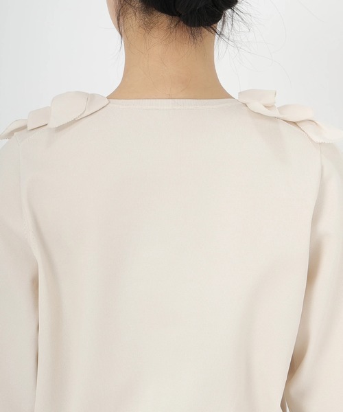 セール】ポーツポリー_ランダムリボンニットカーディガン