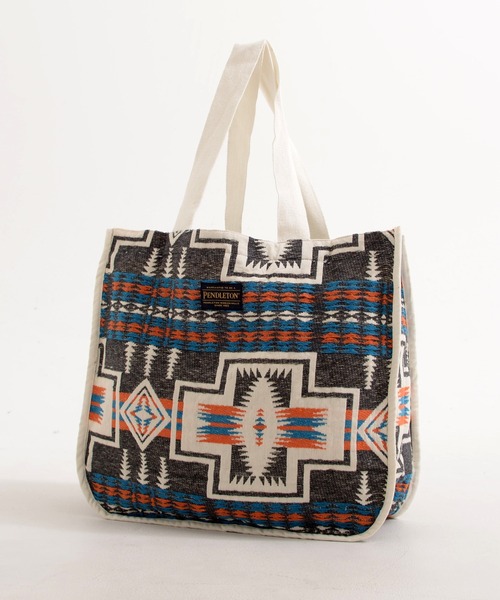 PENDLETON（ペンドルトン）の「PENDLETON ペンドルトン HARDING JAQUARD TOTE ハーディング ジャガード トートバッグ（トートバッグ・レディース・チャコール/レッド・FREE）」の9枚目の写真