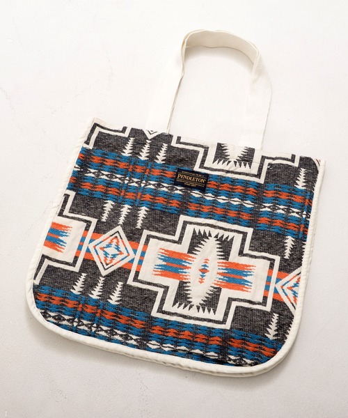 PENDLETON（ペンドルトン）の「PENDLETON ペンドルトン HARDING JAQUARD TOTE ハーディング ジャガード トートバッグ（トートバッグ・レディース・チャコール/レッド・FREE）」の11枚目の写真
