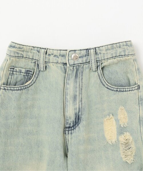 by LOVEiT（バイラビット）の「サイド切り替えダメージデニム（デニムパンツ・キッズ・サックスブルー/ブルー・120cm/140cm/150cm/160cm/130cm）」の4枚目の写真