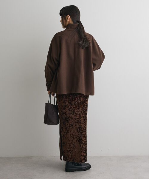 CRAFT STANDARD BOUTIQUE(クラフトスタンダードブティック)の「スタンドカラーメルトンショートコート◆(その他アウター・レディース・チャコールグレー/ブラウン・FREE)」の20枚目の写真