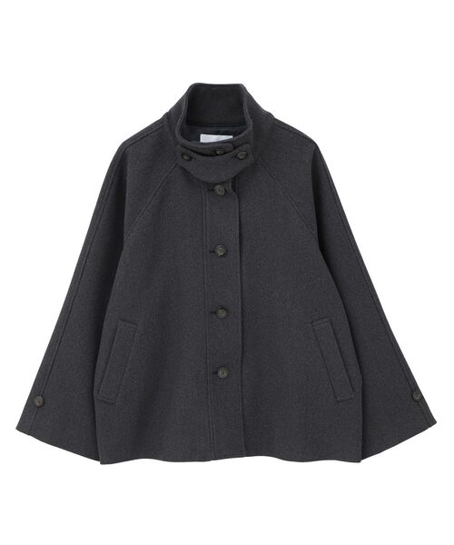 CRAFT STANDARD BOUTIQUE(クラフトスタンダードブティック)の「スタンドカラーメルトンショートコート◆(その他アウター・レディース・チャコールグレー/ブラウン・FREE)」の22枚目の写真