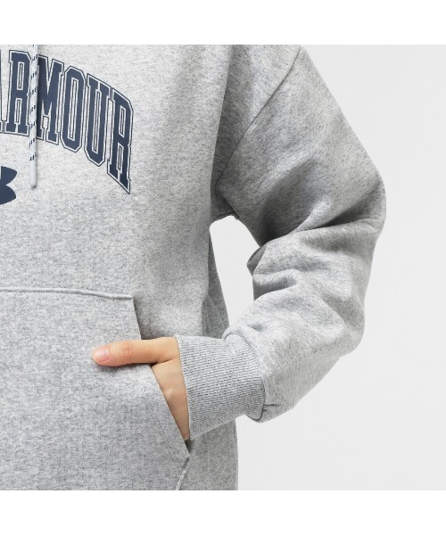 UNDER ARMOUR（アンダーアーマー）の「アンダーアーマー  UAライバルフリース グラフィック プルオーバー フーディー（パーカー・レディース・ライトグレー/ボルドー/アイボリー/ブラック・M/L/XL）」の10枚目の写真