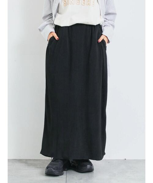 SM2(エスエムツー)の「アソート楊柳プリーツスカート(スカート・レディース・ブラック/チャコールグレー/グレー・F)」の1枚目の写真
