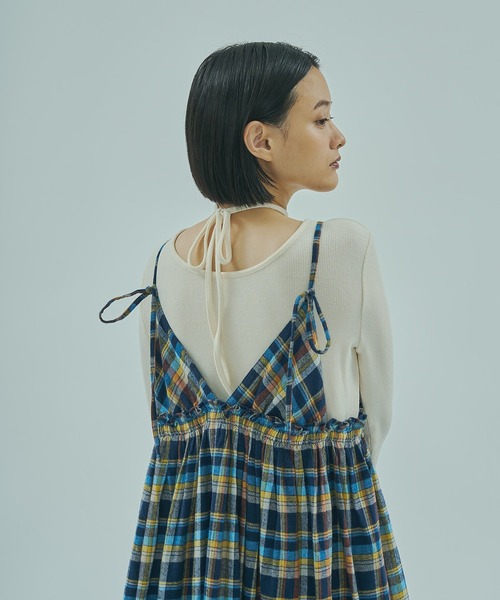 ROSE BUD別注】INDIA IS BEAUTIFUL/FLANNEL CAMISOLE DRESS