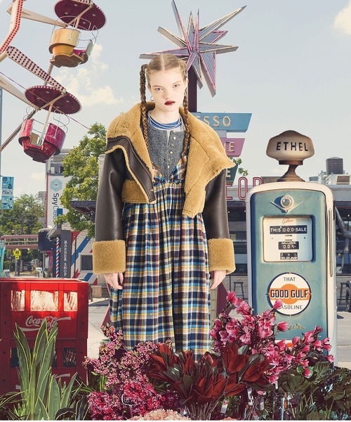 ROSE BUD別注】INDIA IS BEAUTIFUL/FLANNEL CAMISOLE DRESS