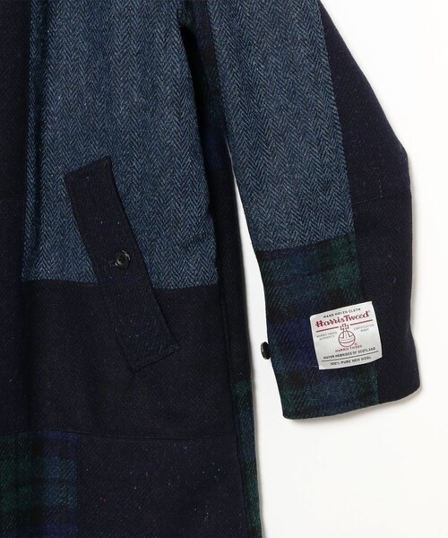 BEAMS PLUS（ビームスプラス）の「【別注】ACADEMY by Blackstock & Weber / Bal Collar Coat Harris Tweed Patchwork（その他アウター・メンズ・ネイビー・X-LARGE/LARGE/MEDIUM/SMALL）」の5枚目の写真