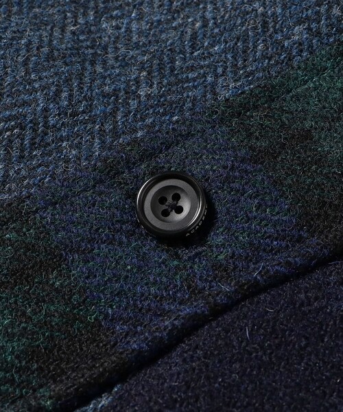 BEAMS PLUS（ビームスプラス）の「【別注】ACADEMY by Blackstock & Weber / Bal Collar Coat Harris Tweed Patchwork（その他アウター・メンズ・ネイビー・X-LARGE/LARGE/MEDIUM/SMALL）」の8枚目の写真