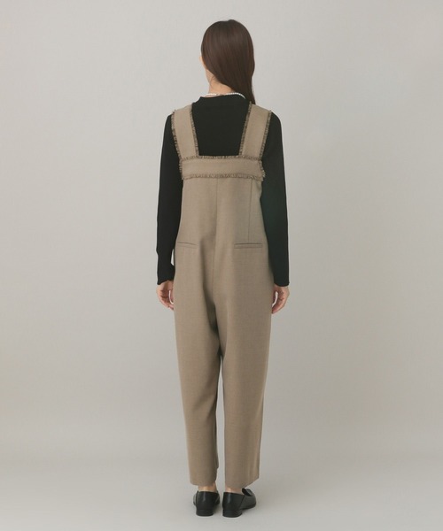 GLOBAL WORK（グローバルワーク）の「MATINEE LINE/ウールライク/サロペット/601544（サロペット/オーバーオール・レディース・ベージュ/ブラウン系9/ブラック・MEDIUM/LARGE）」の19枚目の写真