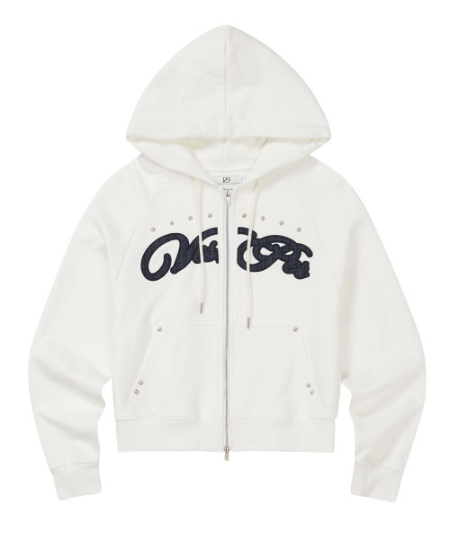 ILLIGO(イリゴ)の「チェックアプリケフードジップアップホワイト(パーカー・レディース・その他・SMALL/MEDIUM)」の4枚目の写真