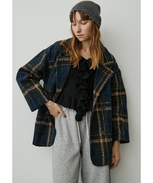 uyu.(ウユ)の「フロントフリルリブニットトップス(Tシャツ/カットソー・レディース・ホワイト/ブラック/ブラウン・FREE)」の18枚目の写真