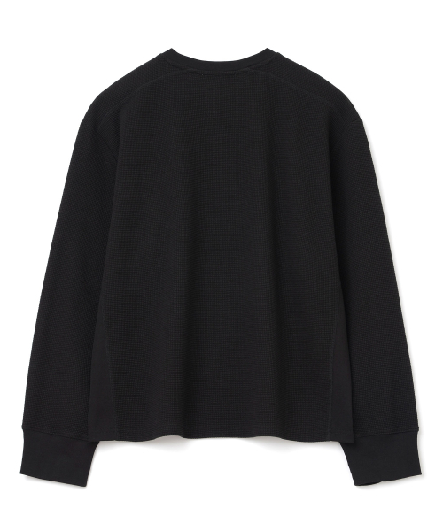 Millo Archive（ミロ アーカイブ）の「ラスティワッフルヘンリーネックロングスリーブ[ブラック]（Tシャツ/カットソー・メンズ・その他・MEDIUM/LARGE/X-LARGE）」の5枚目の写真