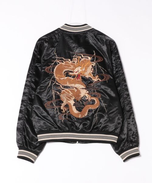 ８(eight)（エイト）の「スカジャン/昇龍（スカジャン・メンズ・グレー/ブラック/チャコール・MEDIUM/X-LARGE/LARGE）」の4枚目の写真