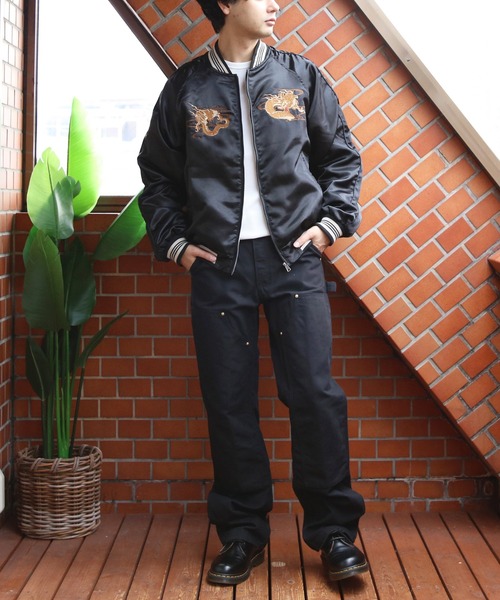 ８(eight)（エイト）の「スカジャン/昇龍（スカジャン・メンズ・グレー/ブラック/チャコール・MEDIUM/X-LARGE/LARGE）」の11枚目の写真