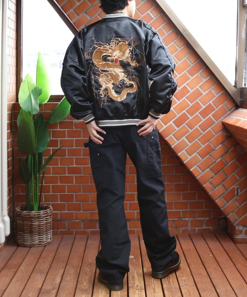 ８(eight)（エイト）の「スカジャン/昇龍（スカジャン・メンズ・グレー/ブラック/チャコール・MEDIUM/X-LARGE/LARGE）」の14枚目の写真