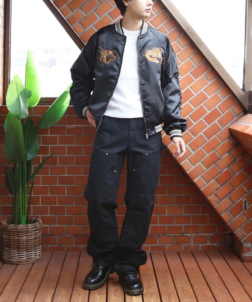 ８(eight)（エイト）の「スカジャン/昇龍（スカジャン・メンズ・グレー/ブラック/チャコール・MEDIUM/X-LARGE/LARGE）」の15枚目の写真