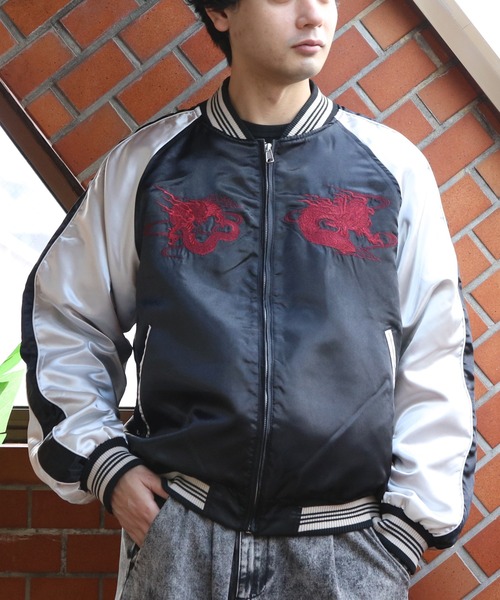 ８(eight)（エイト）の「スカジャン/昇龍（スカジャン・メンズ・グレー/ブラック/チャコール・MEDIUM/X-LARGE/LARGE）」の18枚目の写真