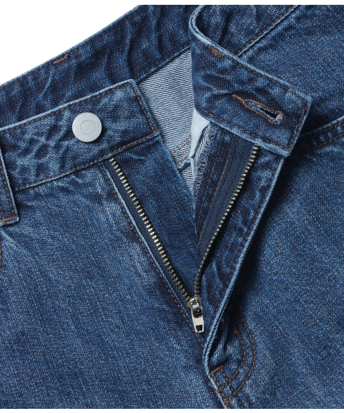 MUSINSA STANDARD WOMAN（ムシンサスタンダードウーマン）の「レディースワイドデニムパンツ【ミディアムインディゴ】（デニムパンツ・レディース・その他・32/30/23/24/25/26/27/28/29）」の10枚目の写真