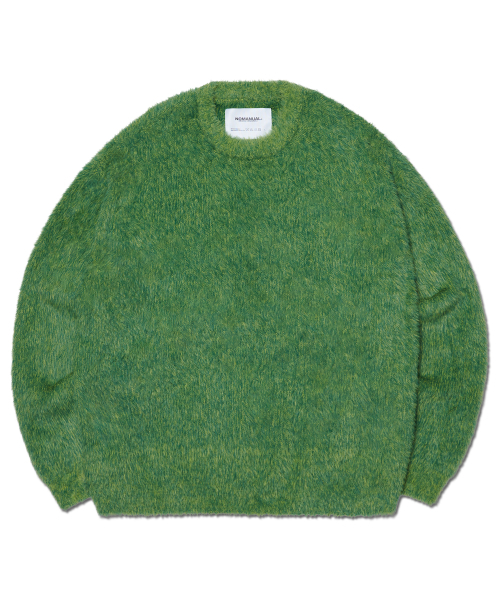 NOMANUAL(NOMANUAL)の「CROPPED HAIRY KNIT - GRASS GREEN(ニット/セーター・レディース・その他・SMALL/MEDIUM/LARGE/X-LARGE)」の1枚目の写真
