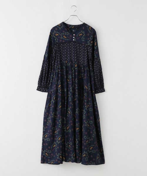 セール】手洗い可 / パッチワークプリントワンピース（ワンピース