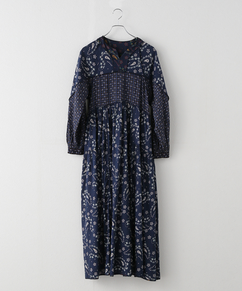 セール】手洗い可 / パッチワークプリントワンピース（ワンピース