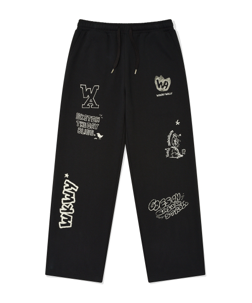 Wacky WiLLy(ワッキーウィリー)の「グラフィックスウェットパンツブラック(スウェットパンツ・レディース・その他・SMALL/MEDIUM/LARGE/X-LARGE)」の2枚目の写真