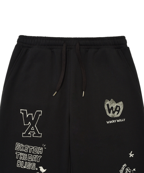 Wacky WiLLy(ワッキーウィリー)の「グラフィックスウェットパンツブラック(スウェットパンツ・レディース・その他・SMALL/MEDIUM/LARGE/X-LARGE)」の4枚目の写真