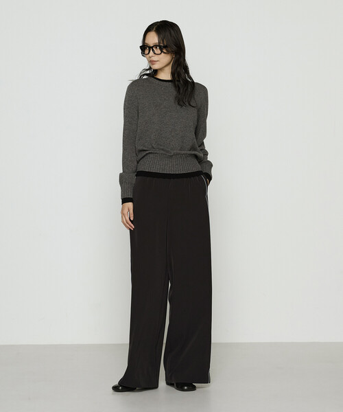 COMME CA（コムサ）の「カシミヤ混ウール バイカラーニット（ニット/セーター・レディース・モカ/チャコール/ラベンダー・11号/9号）」の5枚目の写真