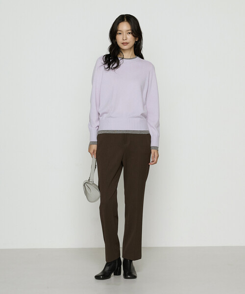 COMME CA（コムサ）の「カシミヤ混ウール バイカラーニット（ニット/セーター・レディース・モカ/チャコール/ラベンダー・11号/9号）」の11枚目の写真