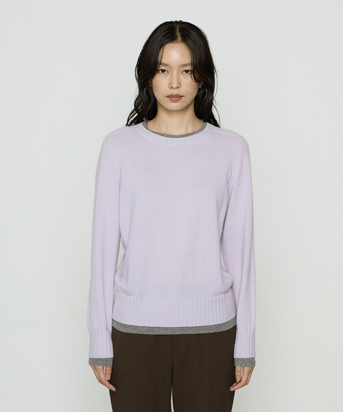 COMME CA（コムサ）の「カシミヤ混ウール バイカラーニット（ニット/セーター・レディース・モカ/チャコール/ラベンダー・11号/9号）」の15枚目の写真