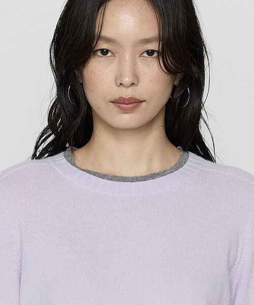 COMME CA（コムサ）の「カシミヤ混ウール バイカラーニット（ニット/セーター・レディース・モカ/チャコール/ラベンダー・11号/9号）」の18枚目の写真