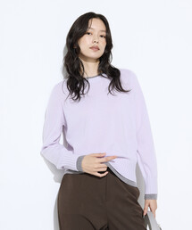 COMME CA（コムサ）の「カシミヤ混ウール バイカラーニット（ニット/セーター）」