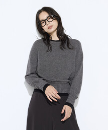 COMME CA（コムサ）の「カシミヤ混ウール バイカラーニット（ニット/セーター）」