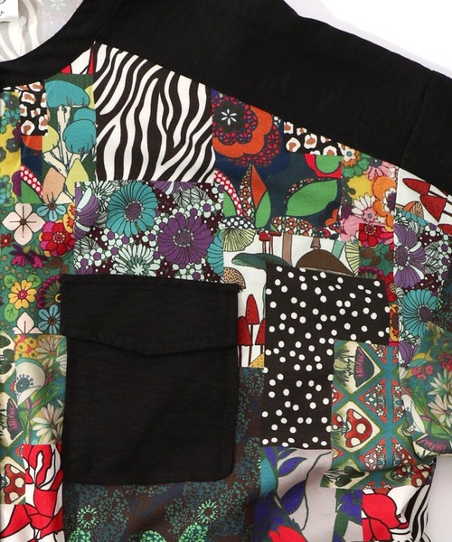 ScoLar（スカラー）の「153679：総柄ワッシャーティアードシャツワンピース（シャツワンピース・レディース・グリーン/ブラウン/ブラック・M）」の13枚目の写真