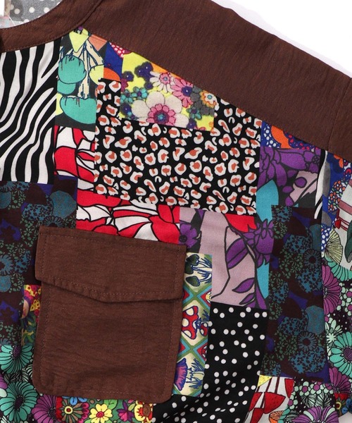 ScoLar（スカラー）の「153679：総柄ワッシャーティアードシャツワンピース（シャツワンピース・レディース・グリーン/ブラウン/ブラック・M）」の18枚目の写真