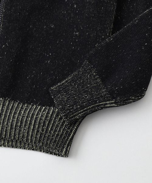 PULP/417EDIFICE（パルプフォーワンセブンエディフィス）の「GR10K / ジーアールテンケー AIMLESS COMPACT KNIT FULL ZIPPED SWEATER（カーディガン/ボレロ・メンズ・ブラック・SMALL）」の5枚目の写真