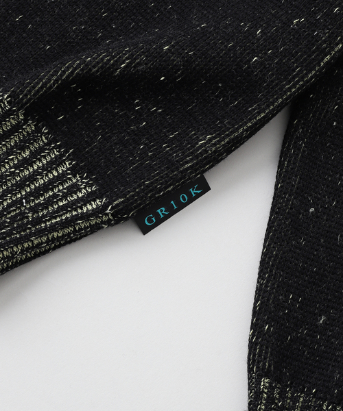 PULP/417EDIFICE（パルプフォーワンセブンエディフィス）の「GR10K / ジーアールテンケー AIMLESS COMPACT KNIT FULL ZIPPED SWEATER（カーディガン/ボレロ・メンズ・ブラック・SMALL）」の4枚目の写真