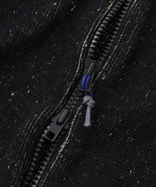 PULP/417EDIFICE（パルプフォーワンセブンエディフィス）の「GR10K / ジーアールテンケー AIMLESS COMPACT KNIT FULL ZIPPED SWEATER（カーディガン/ボレロ・メンズ・ブラック・SMALL）」の3枚目の写真