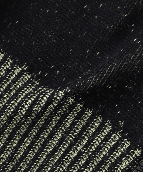 PULP/417EDIFICE（パルプフォーワンセブンエディフィス）の「GR10K / ジーアールテンケー AIMLESS COMPACT KNIT FULL ZIPPED SWEATER（カーディガン/ボレロ・メンズ・ブラック・SMALL）」の2枚目の写真