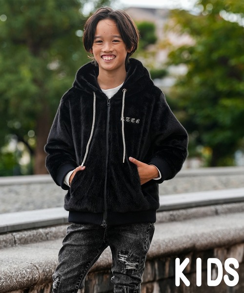 RTEG OE/OPファーフーディーキッズ（その他アウター）｜adamsJUGGLER